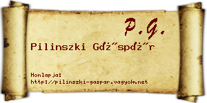 Pilinszki Gáspár névjegykártya